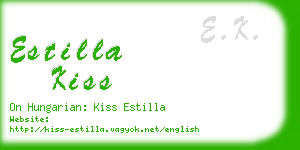 estilla kiss business card